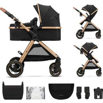 Kočárek Multifunkční dětský kočárek Kinderkraft ESME 2v1 Pure Black