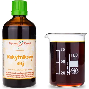 Bylinné kapky s.r.o. Rakytníkový olej 100 ml - přírodní za studena lisovaný 260 mg karotenoidů / 100 ml