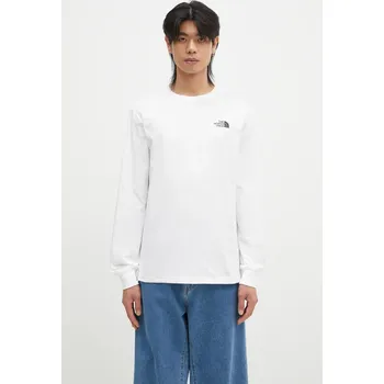 Pánské tričko Bavlněné tričko s dlouhým rukávem The North Face M L/S Redbox Tee, XL, béžová, 01X