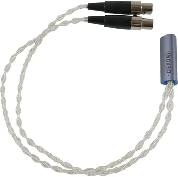 Příslušenství pro sluchátka Dekoni Audio Audio Ensemble Oversplit 4-Pin Mini-XLR Silver Kabel pro sluchátka (Jako nové)