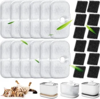 Filtrace vody 40 filtrů do kočičích pítek, Dockstream kočičí pítka PLWF005, PLWF115, PLWF105, náhradní filtry do