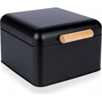 Chlebník kovový Orion černý obdélníkový jednodílný