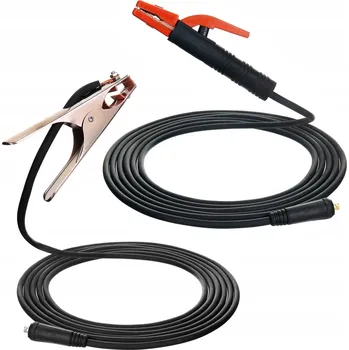 Příslušenství ke svářečce Svařovací kabely, držák elektrody a zemnící svorka + elektrody 200A, 7m, konektory 9mm