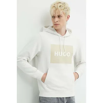 Pánská mikina Bavlněná mikina HUGO 50473168 béžová 01A, vel. XXL