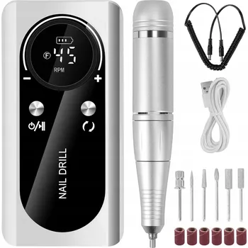 ELEKTRICKÁ LEŠTIČKA NA NEHTY S LCD DISPLEJEM + 6 KONVERTIBILNÍCH HLAVIC