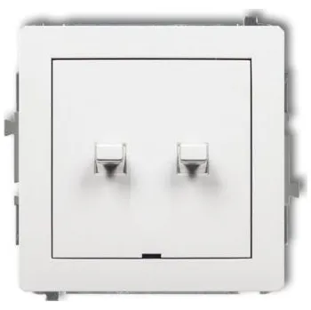 vypínač Dvojitý vypínač pod omítku Karlik bílý DWPUS-2
