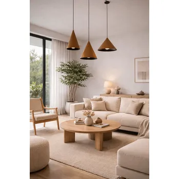 Stojací lampa LAMPA WISZĄCA HLINÍKOVÁ NIRENZA HNĚDÁ