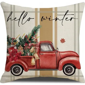 Povlak na dekorativní polštářek ECARLA vánoční povlak na polštář 45x45 cm