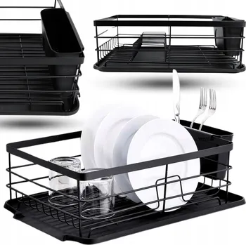 Odkapávač na nádobí Odkapávač na nádobí Karl Hausmann černý kovový 44,5x31,5 cm