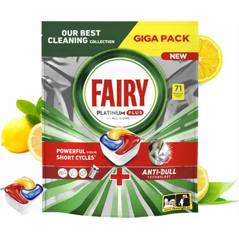 Tableta do myčky Kapsle Fairy do myčky nádobí Fairy Platinum Plus All In One Citron 71 ks