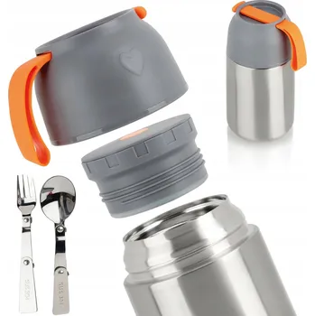 TERMOSKA OBIADOWY ZE STALI POJEMNIK TERMOBOX NA JÍDLO LED 24H - PREMIUM