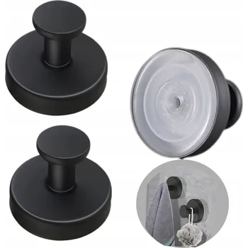 Věšák DRŽÁK / VĚŠÁK na ručník na zeď se SUPER SILNOU PŘÍSAVKOU na SKLO a OBKLADY, 2 ks