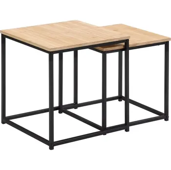 Konferenční stolek Sada odkládacích stolků Rodrick 34 x 36 x 34/38 x 40 x 38 MDF, kov