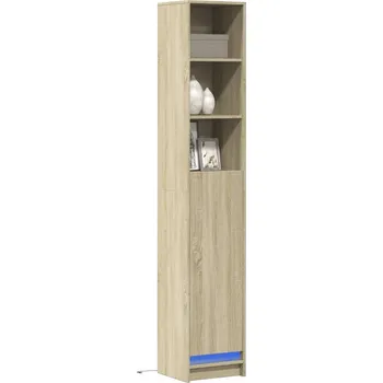 vidaXL Příborník s LED dub sonoma 36 x 32,5 x 200 cm kompozitní dřevo