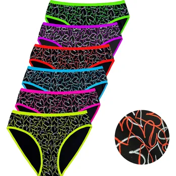 Kalhotky FANNIFEN Dámská kalhotky HEARTS YW4251 3 ks Barva: Mix, Velikost: 2XL