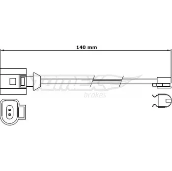 Brzdová destička Výstražný kontakt, opotřebení obložení TOMEX Brakes TX 31-25
