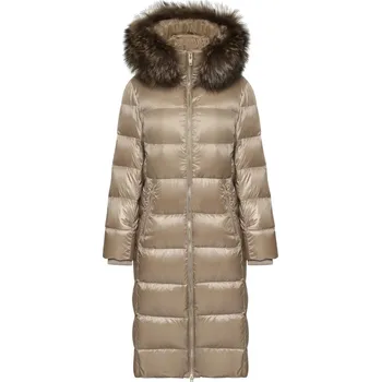 Rockandblue ADREA RX 110 cm - Dámský péřový kabát úzkého střihu 44