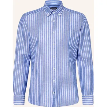 Pánská košile Strokesman's Pánská Košile Regular Fit S Lnem, modrá / bílá, 48