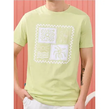 Pánské oblečení Sinsay - Tričko s krátkým rukávem - zelená - 9433I-07X - 9433I-07X-S