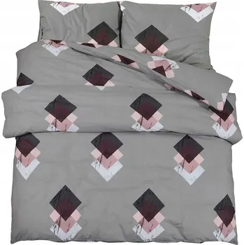 Povlečení Sada povlečení 100% bavlna šedá 155 x 220 cm, 80 x 80 cm