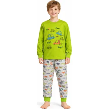 Chlapecké pyžamo Chlapecké pyžamo Betty Mode vel. 128 zelené s auty