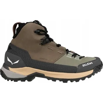 Dámská treková obuv SALEWA Dámské trekové boty Puez Leather Mid Ptx Women hnědé, velikost UK 6 / EU 39