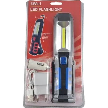 Svítilna Dílenská lampa / svítilna do auta LED COB 3v1 s akumulátorem
