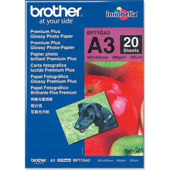 Lesklý fotopapír Brother A3 260 g/m2 20 ks