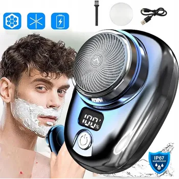 PŘENOSNÝ MINI KAPESNÍ ELEKTRICKÝ HOLICÍ STROJEK PRO MUŽE S USB + KARTÁČEK