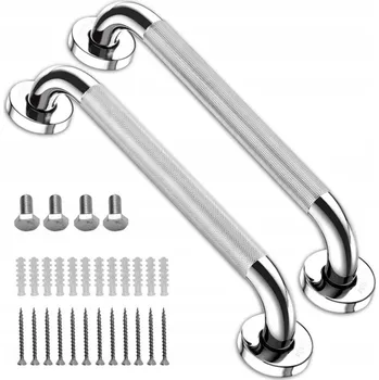 Madlo do koupelny MADLO DRŽÁK KOUPELNOVÝ ROVNÝ K VANĚ DVEŘÍ CHROM DO SPRCHY