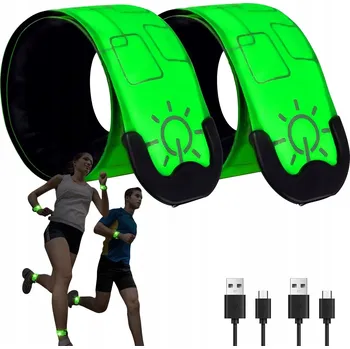 2x NASTAVITELNÁ REFLEXNÍ PÁSKA NA RUKU PRO BĚHÁNÍ