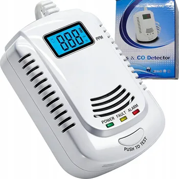 Zabezpečovací technika DETEKTOR OXIDU UHELNATÉHO A PLYNU 2V1 HLÁSIČ OXIDU UHELNATÉHO CO PROPAN BUTAN