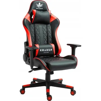 Herní křeslo Kraken Helios umělá kůže černo-červené