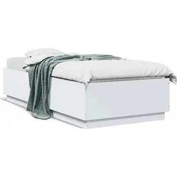 Postel Rám postele bílý 203 x 93 x 40 cm, materiál dřevotříska, překližka