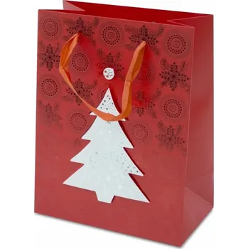 Dárková taška Dárková Taška Lesklý vánoční stromek 10 x 18 x 23 cm