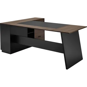 Psací stůl Vevor Rohový kancelářský stůl s šuplíky a skříňkou, nosnost 158.7 kg