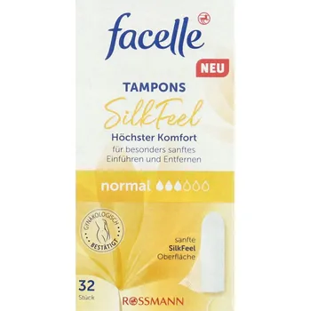 Menstruační tampony FACELLE Silk Feel Hygienické tampony, NORMAL 32 ks veganské