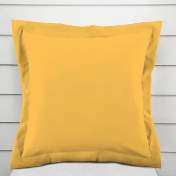 Povlak na polštářek Bavlněný povlak na polštář s lemem Moni MO-073 Žlutý 40 x 60 cm