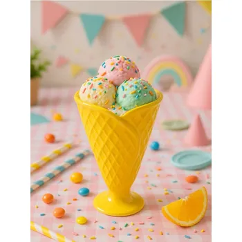 Sklenice Sinsay - Zmrzlinový pohár - žlutá - 820FJ-11X - 820FJ-11X-ONE