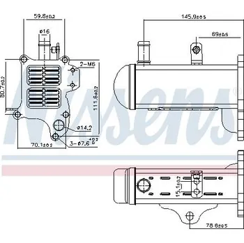 Palivový chladič Chladič, recirkulace spalin NISSENS 989425