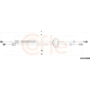 Tažné lanko, ruční převodovka COFLE 2CB.PE008