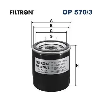 Auto-moto Olejový filtr FILTRON OP 570/3