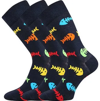 Dámské ponožky Lonka Twidor ponožky 3 páry ryby