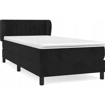 Postel Kontinentální postel černá, rozměry 203 x 103 x 78/88 cm, matrace 100 x 200