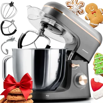 Kuchyňský robot Kuchyňský robot planetární mixér Berdsen nerezová ocel 6 l černý 3v1