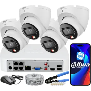 Bezpečnostní kamera Sada pro monitorování Dahua IPC-HDW1639T-A-IL-0280B-S6+NVR2104+UTP Dahua