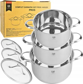 Sada nádobí Sada hrnců Karl Hausmann Pros nerezová ocel 6 ks.