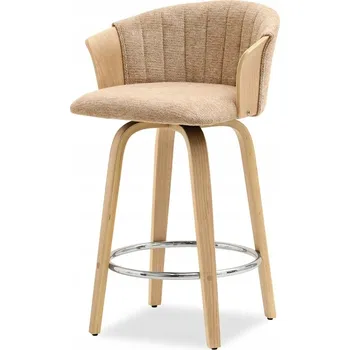 Barová židle Barová Židle Mebel-Partner dub, béžové odstíny 86 cm umělá kůže