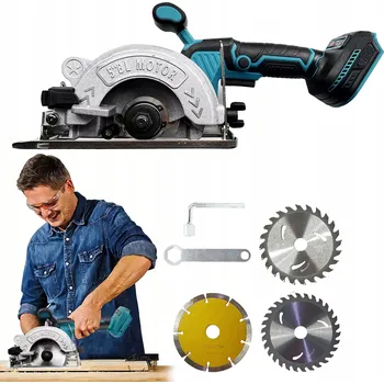 Okružní pila AKUMULÁTOROVÁ PILA BEZUHLÍKOVÁ 18V 125mm ŘEZAČKA NA DESKY