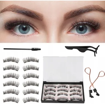 Umělé řasy Magnetické řasy s aplikátorem 12 Ks Přirozený 3D efekt